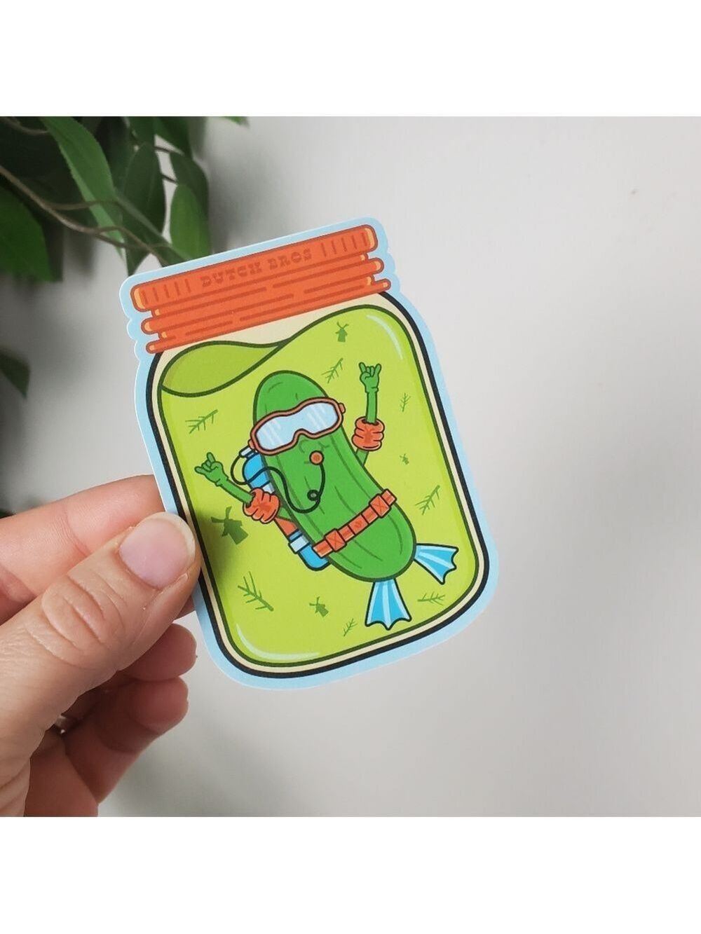 Dutch Bros Pickle Scratch And Sniff Sticker New
